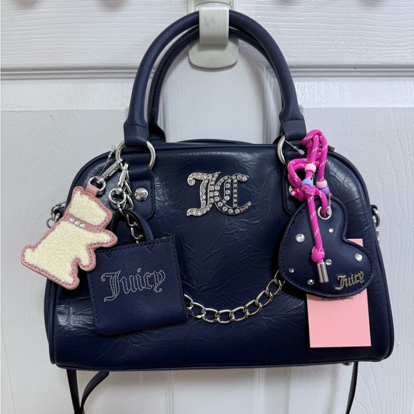NWT Juicy Couture Jucify Satchel in Regal Blue - Picture 1 of 9